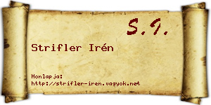 Strifler Irén névjegykártya